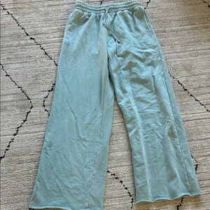 Florence by Mills Light Sage Wide-Leg Drawstring Sweatpants